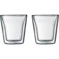 Bodum Canteen dubbelwandige glazen klein - 0,1 liter - set van 2