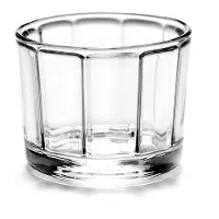 Serax Surface tumbler glas laag - Ø 8,5 cm - hoogte 6,7 cm - set van 4