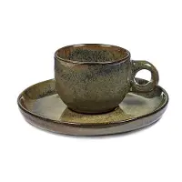 Serax - Sergio Herman Surface - Espressokop + Schotel - Indi Grijs - 13 Ø - 4 stuks
