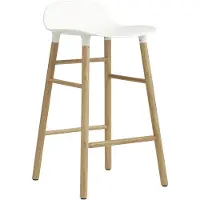 Normann Copenhagen Barstoel Form Oak 65 cm White