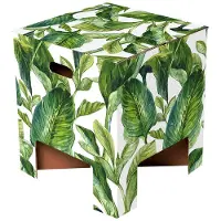 Dutch Design Brand kartonnen krukje - Groene bladeren - Green Leaves