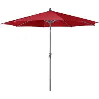 Platinum Riva stokparasol rood | Ø300cm ronde tuintafel