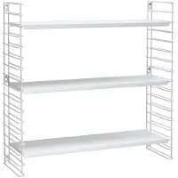 Tomado Boekenrek 3 Planken Wit - 70 x 68 x 21 cm