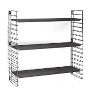 Tomado Boekenrek 3 Planken Zwart - 70 x 68 x 21 cm