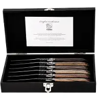 Laguiole Luxury Line Steakmes Set 6 Mixed Wood