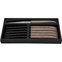 Laguiole Innovation Line steakmessen - eiken - 6 stuks