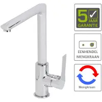 Boss & Wessing Bws een hendel keukenmengkraan caspar chroom