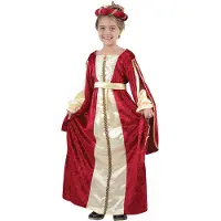 Vegaoo Pak van een middeleeuwse koningin voor meisjes - Verkleedkleding - 134-146