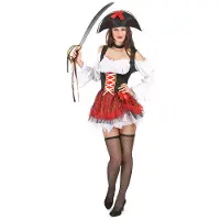 Vegaoo Sexy piraten outfit met tule rok voor dames