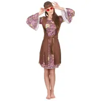 Vegaoo Retro hippie psychedelische outfit voor vrouwen