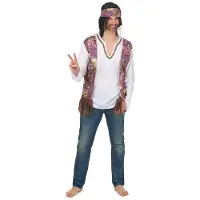 Vegaoo Klassiek hippie vestje voor heren
