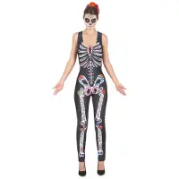 Vegaoo Dia de los Muertos skelet pak voor vrouwen