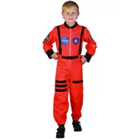 Vegaoo Oranje astronaut kostuum voor jongens