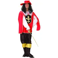 Vegaoo Fleur de lys musketier kostuum voor mannen