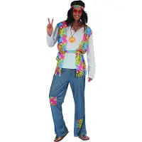 Vegaoo Hippie Flower Power outfit voor heren