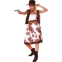 Vegaoo Bruin Far West cowgirl kostuum voor vrouwen