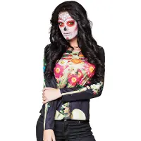 Boland 3D T-shirt Day of the dead (zwart en multicolor)