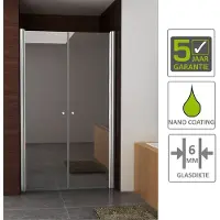 Boss & Wessing Bws nisdeur met pendeldeuren 90x200 cm 6mm nano coating
