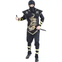 Vegaoo Zwarte ninja kostuum voor mannen