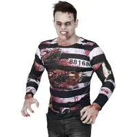 Vegaoo Zombie gevangene shirt voor heren