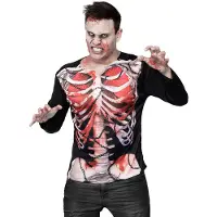 Vegaoo Zombie skelet t-shirt voor volwassenen