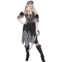 Vegaoo Duistere gothic piraten outfit voor vrouwen