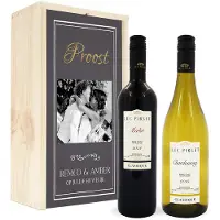 Yoursurprise Wijnpakket in bedrukte kist - Maison de la Surprise - Merlot en Chardonnay
