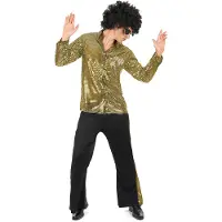 Vegaoo Gouden disco kostuum voor mannen
