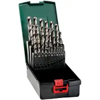 Metabo 627098000 Metaal-spiraalboorset 25-delig 1 mm, 1.5 mm, 2 mm, 2.5 mm, 3 mm, 3.5 mm, 4 mm, 4.5 mm, 5 mm, 5.5 mm, 6 mm, 6.5 mm, 7 mm, 7.5 mm, 8 mm, 8.5 mm,