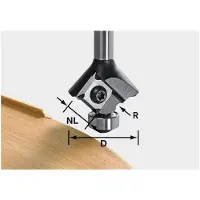 Festool 499808 Wentelplaat Lengte 55 mm Afmeting, Ø 28 mm Werklengte 3 mm Schachtdiameter 8 mm