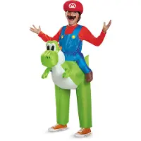 Super Mario Opblaasbaar Nintendo Mario op Yoshi kostuum voor kinderen