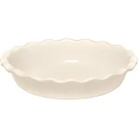 Emile Henry Ronde cakevorm 26 cm, creme, keramiek, Staub