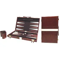 Buffalo backgammon Piping bruin 46 x 28 cm
