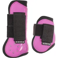 Horka Strass beenberschermerset (Kleur: roze, Maat: S)