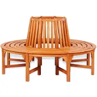 vidaXL Ronde boombank hout online kopen