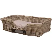 Happy-House Rieten Mand Recht Naturel - Hondenmand