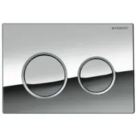 Geberit Omega 20 bedieningsplaat 2-knops front/planchetbediening Chroom-Matchroom-Chroom
