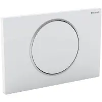 Geberit Sigma 10 bedieningsplaat kleuren:plaat/ring/knop Zwart-Chroom-Zwart