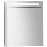 Sanilux Spiegelkast deluxe 58x70x16 cm met tl verlichting en stopcontact hoogglans wit links
