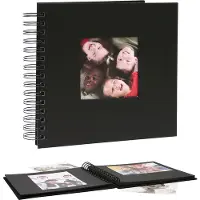 Deknudt Frames spiraalalbum zwart met linnen kaft