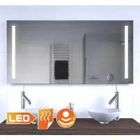 Schaere Badkamer LED spiegel met verwarming en sensor 120x60 cm