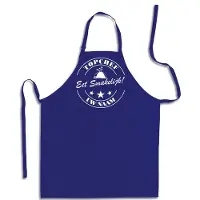 Mijncadeautje Schort - Top Chef Eetsmakelijk- met voornaam - mooie en exclusieve keukenschort - blauw