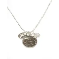 Heaven Eleven - dames ketting - Ibiza - Edelstaal rvs ballchain met een Zilverkleurige gulden en bedels -74cm