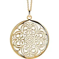 Orphelia Pendant + Chain Gold Big Circle ZH-6034/2