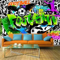 Karo-art Fotobehang - Football Graffiti, voetbal