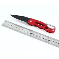 ABC-led 16CM outdoor survival mes - rood / zwart