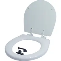 Jabsco Compact Toilet Seat With Lid Zilver