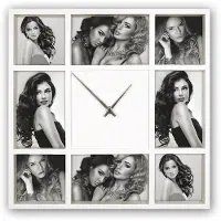 Zep Savona Wandklok Voor 4x 10x10cm + 4x 10x15cm Wit Fotokader