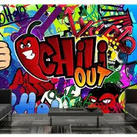 Karo-art Fotobehang - Chili out - Graffiti