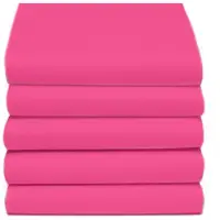 D'Orveige Hoeslaken Dubbel Jersey - Tweepersoons - 140x200 cm - Roze